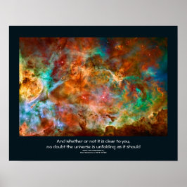 Desiderata citaat - Carina Nebula in Argo Navis Poster