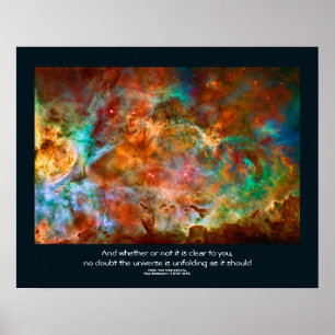 Desiderata citaat - Carina Nebula in Argo Navis Poster