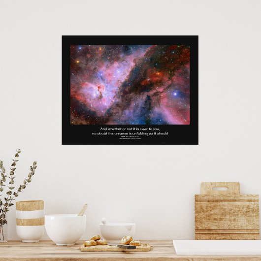 Desiderata citaat - Carina-nevel, Eta Carinae Poster (Keuken)