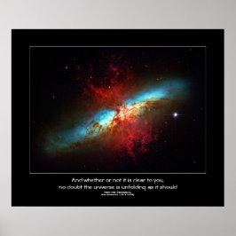 Desiderata - citaat - Cigar Galaxy uit de ruimte Poster