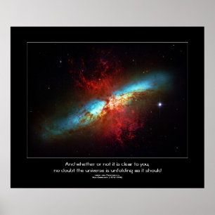 Desiderata - citaat - Cigar Galaxy uit de ruimte Poster