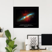 Desiderata - citaat - Cigar Galaxy uit de ruimte Poster (Thuiskantoor)