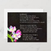 DESIDERATA Cosmic Blossoms briefkaart (Voorkant / Achterkant)