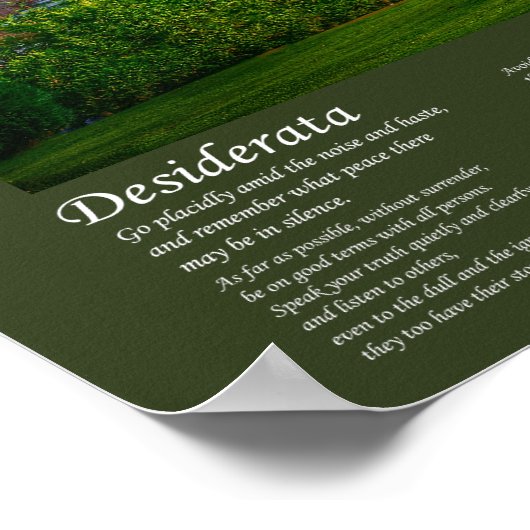 Desiderata - Dalhousie Castle Poster (Hoek)