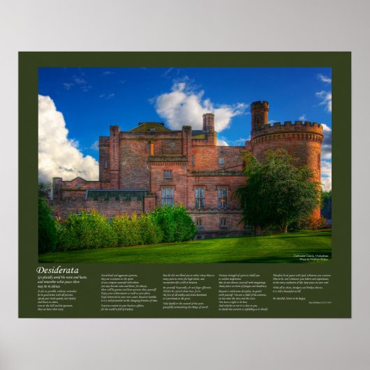 Desiderata - Dalhousie Castle Poster (Voorkant)