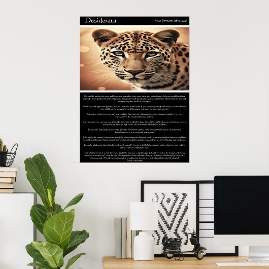 Desiderata: de blik van het wild poster (Thuiskantoor)