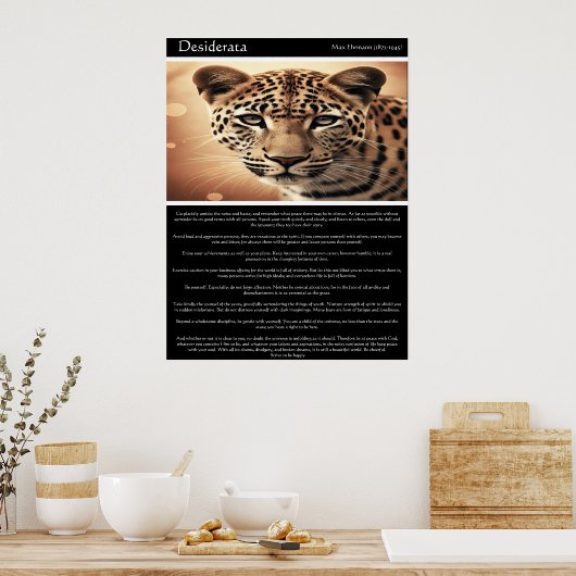 Desiderata: de blik van het wild poster (Keuken)