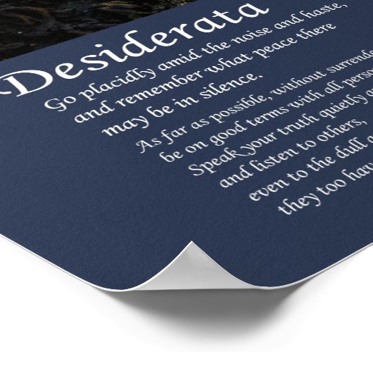 Desiderata - De Eager Tide Poster (Hoek)