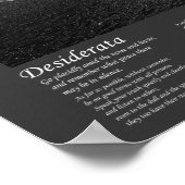 Desiderata - De honden laten lopen Poster (Hoek)