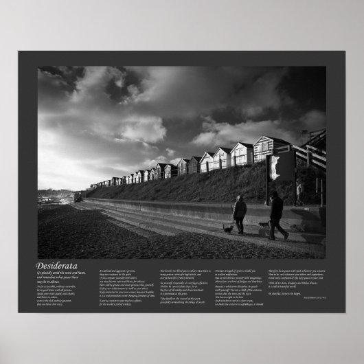 Desiderata - De honden laten lopen Poster (Voorkant)