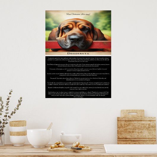 Desiderata: de taal van de rust poster (Keuken)