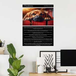 Desiderata: De tevredenheid van een hond Poster