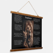 Desiderata: De zachte aanraking van een vader Hangend Wandkleed (Gebogen)