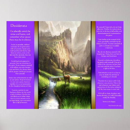 Desiderata Deer Valley Posters (Voorkant)