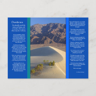 DESIDERATA Desert Range Briefkaart