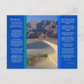 DESIDERATA Desert Range Briefkaart (Voorkant)