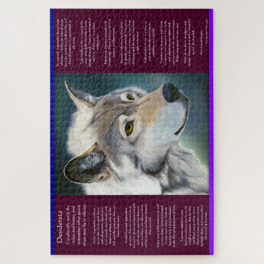 Desiderata door de witte wolf Max Ehrmann  Legpuzzel (Verticaal)