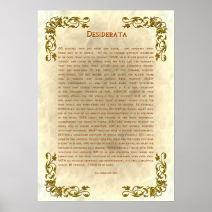 Desiderata door Max Ehrmann Poster