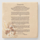 Desiderata door Max Ehrmann Stenen Onderzetter (Voorkant)