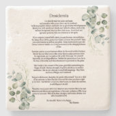 Desiderata door Max Ehrmann Stenen Onderzetter (Voorkant)