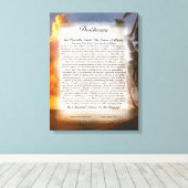 DESIDERATA door Max Ehrmann-Tropical Sunset Canvas Afdruk (Insitu (Houten vloer))