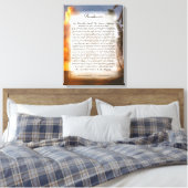 DESIDERATA door Max Ehrmann-Tropical Sunset Canvas Afdruk (Insitu (Slaapkamer))