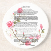 Desiderata door Max Ehrmann Zandsteen Onderzetter (Voorkant)