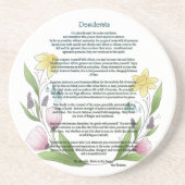 Desiderata door Max Ehrmann Zandsteen Onderzetter (Voorkant)