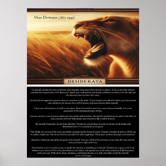 Desiderata: Echo's van het wild Poster (Voorkant)