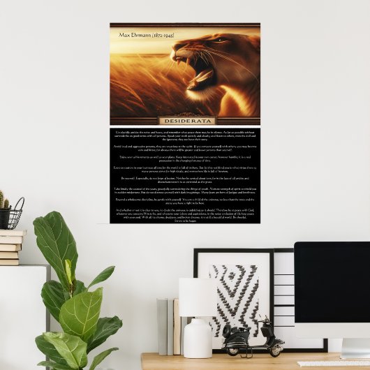 Desiderata: Echo's van het wild Poster (Thuiskantoor)