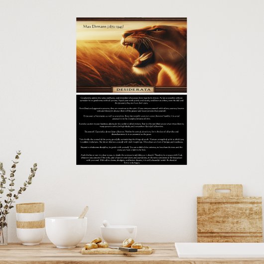 Desiderata: Echo's van het wild Poster (Keuken)