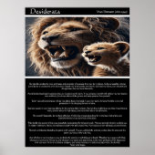 Desiderata: een band van brullen poster (Voorkant)