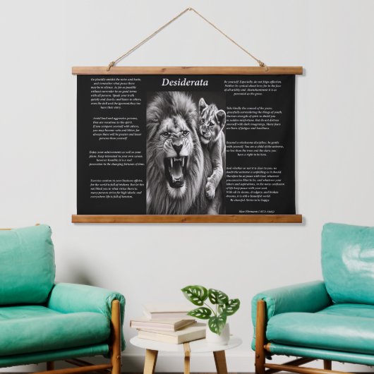 Desiderata: een moment van vreugde hangend wandkleed (Woonkamer)