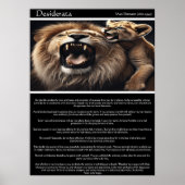 Desiderata: een symfonie van brullen poster (Voorkant)