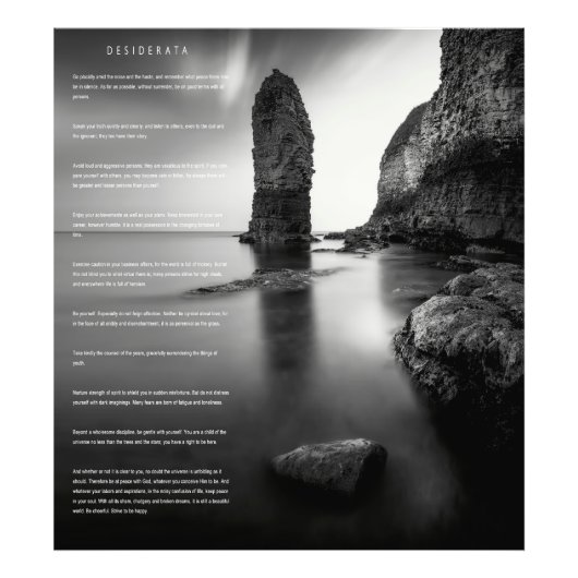 DESIDERATA England Coast Foto Afdruk (Voorkant)