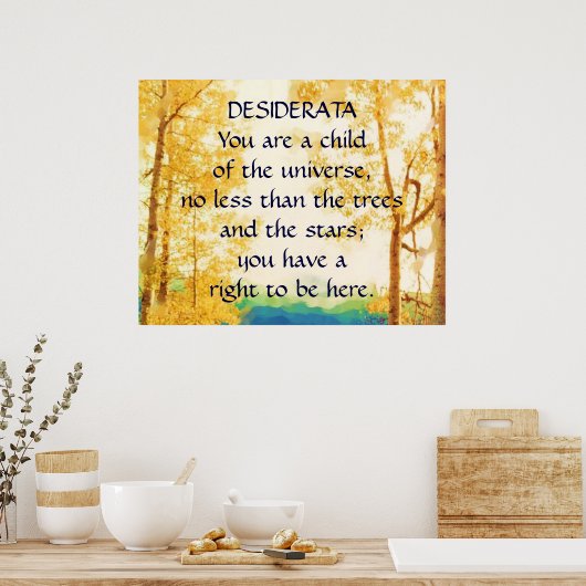 DESIDERATA Faded Aspens poster (Keuken)