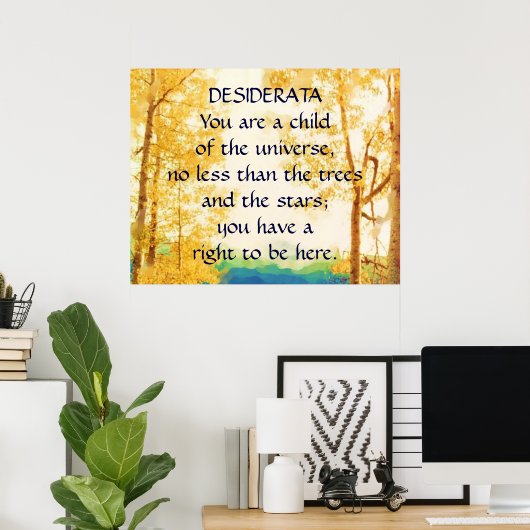 DESIDERATA Faded Aspens poster (Thuiskantoor)