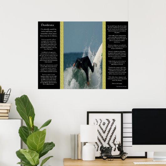 Desiderata Falling Surfer Posters (Thuiskantoor)