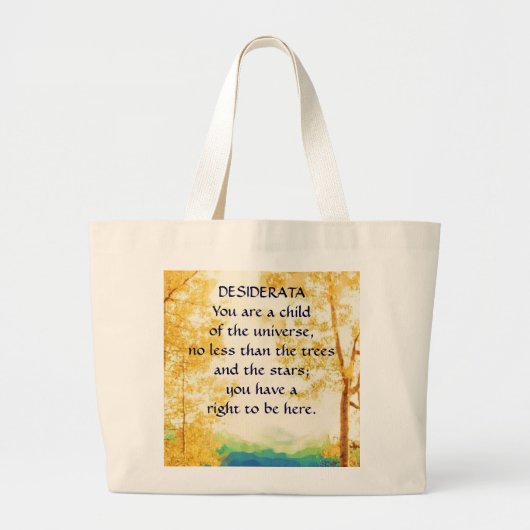 DESIDERATA Fled Aspens bag Grote Tote Bag (Voorkant)