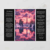 Desiderata fluistert van zonsondergang, gespiegeld briefkaart (Voorkant)