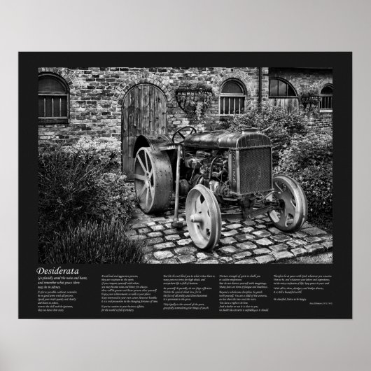 Desiderata -  Fordson Tractor, Fine Art Poster (Voorkant)