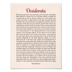 Desiderata Foto Afdruk