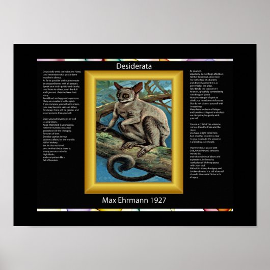 DESIDERATA Galago-Posters Poster (Voorkant)