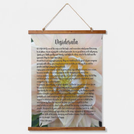 Desiderata Gedicht Blush Roze Dahlia Bloom Hangend Wandkleed