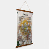 Desiderata Gedicht Blush Roze Dahlia Bloom Hangend Wandkleed (Gebogen)