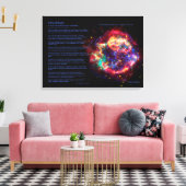 Desiderata Gedicht, Cassiopeia, Melkweg Supernova Canvas Afdruk (Insitu (Woonkamer))