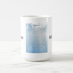 DESIDERATA-gedicht en -tekst Koffiemok