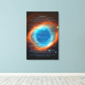 Desiderata Gedicht, Helix Nebula, Sterrenstelsels Canvas Afdruk (Insitu (Houten vloer))