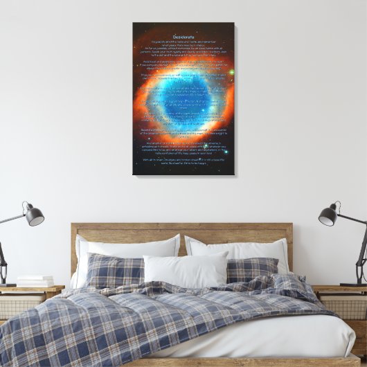 Desiderata Gedicht, Helix Nebula, Sterrenstelsels Canvas Afdruk (Insitu (Slaapkamer))