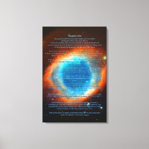 Desiderata Gedicht, Helix Nebula, Sterrenstelsels  Canvas Afdruk